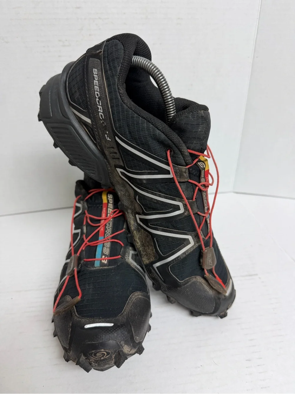 Salomon Speedcross 3 Trail Running Shoes Sneakers Black Mens Size 10.5